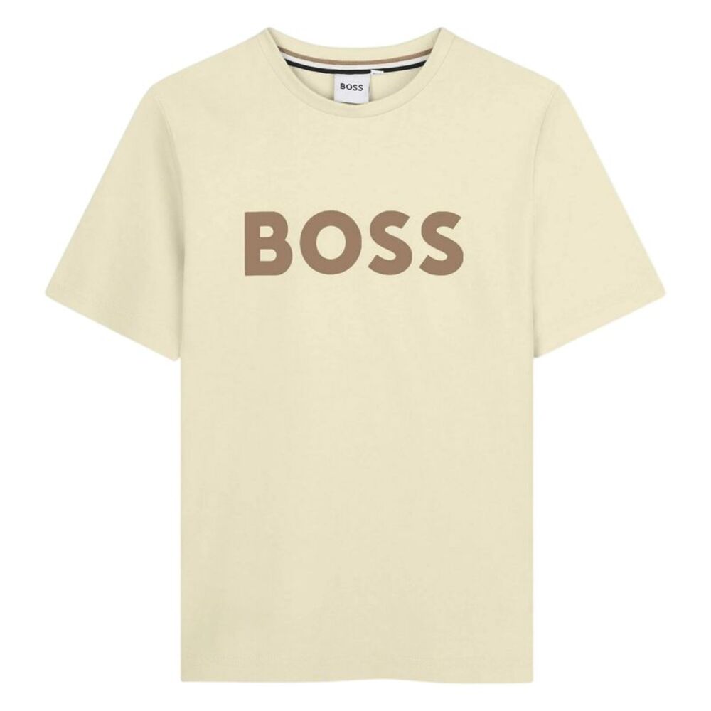 Boss Childrens/Kids Logo T-Shirt / Cream